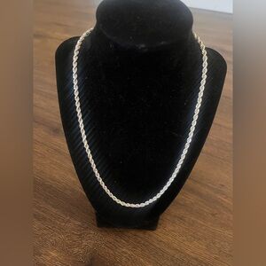 Silver rope necklace